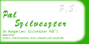 pal szilveszter business card